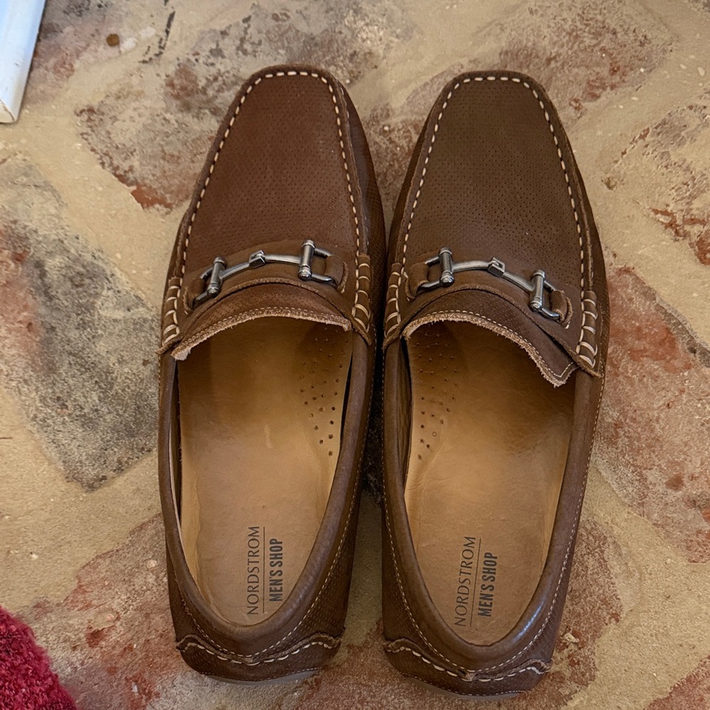Nordstrom Men's Leather Brown Slip-On Loafers
